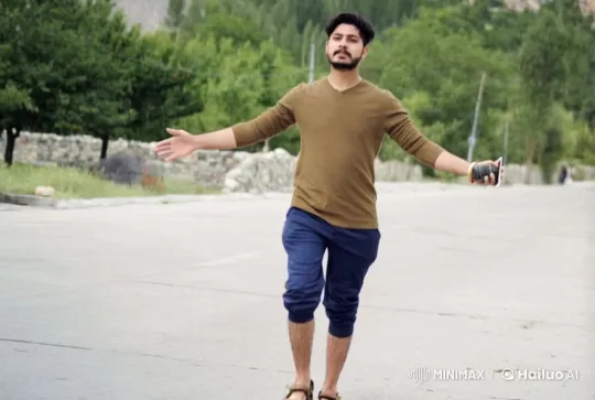 Man's Leisurely Stroll in Slow Motion – AI Generated Video | Hailuo AI