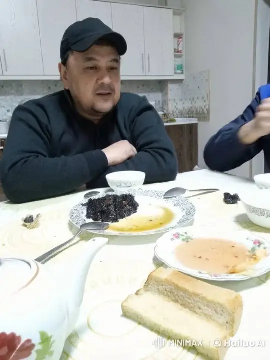 Person on Horse at Kitchen Table with Dishes – AI Generated Video | Hailuo AI