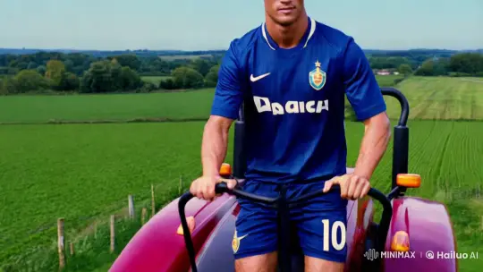 Cristiano Ronaldo in Pastoral Setting: Athletic Meets Serenity – AI Generated Video | Hailuo AI