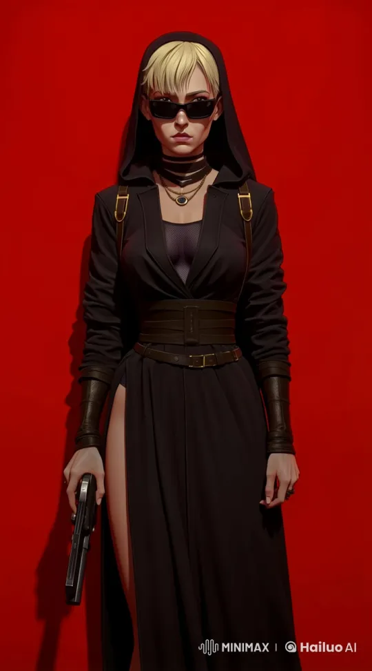 Mysterious Woman in Black: Dramatic Walk in Live2D Cinematic Style – AI Generated Video | Hailuo AI