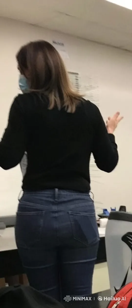 Woman Jumping Repeatedly in Office Setting – AI Generated Video | Hailuo AI