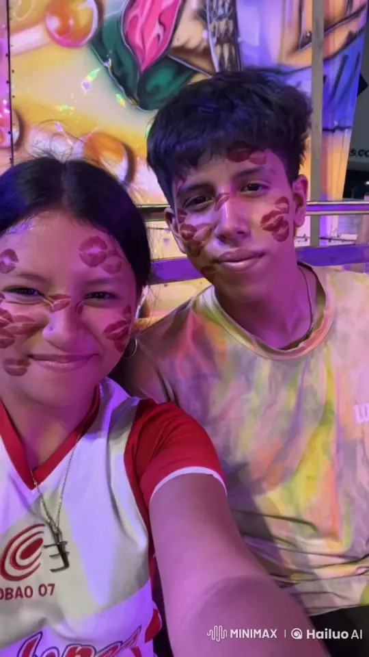 Colorful Interactions: Playful Kiss and Smiles – AI Generated Video | Hailuo AI