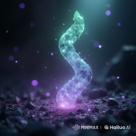 Ethereal Spiral of Light Over Dark Landscape – AI Generated Video | Hailuo AI