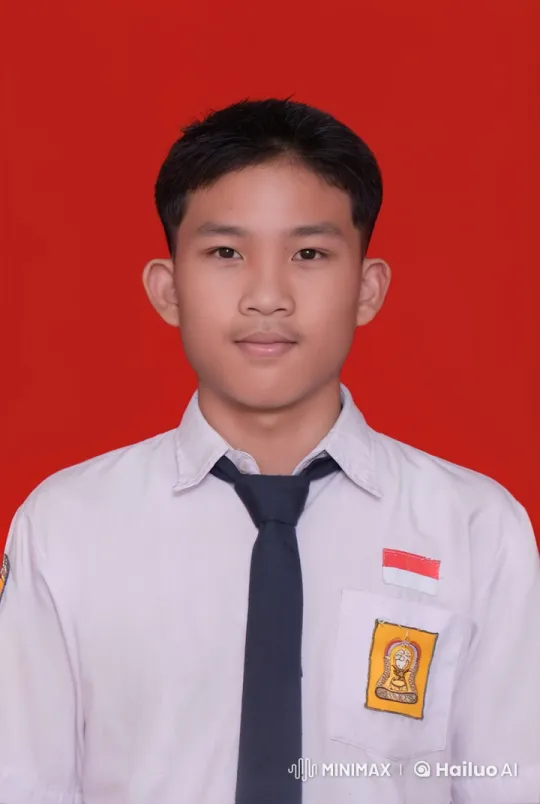 Young Person Smiles Gently Against Red Background – AI Generated Video | Hailuo AI