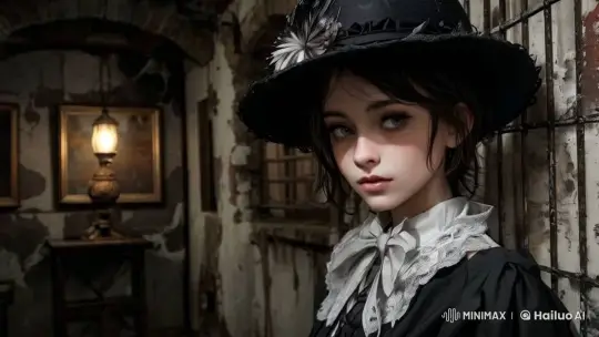 Girl's Intense Gaze Followed by Side Pan – AI Generated Video | Hailuo AI