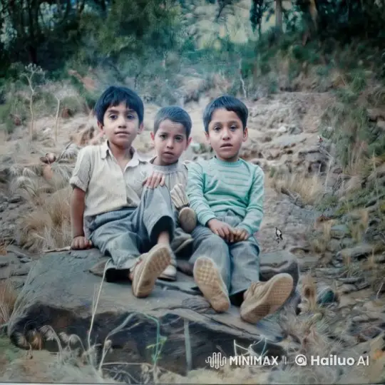 Boys Relaxing on Rock Amidst Nature – AI Generated Video | Hailuo AI