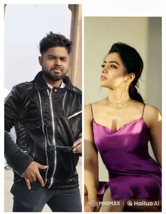 Romantic Kiss Between Man in Leather Jacket and Woman in Purple Dress – AI Generated Video | Hailuo AI