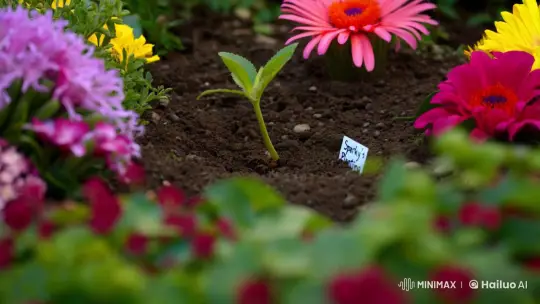 Sparky's Planting: A Serene Garden's New Beginning – AI Generated Video | Hailuo AI