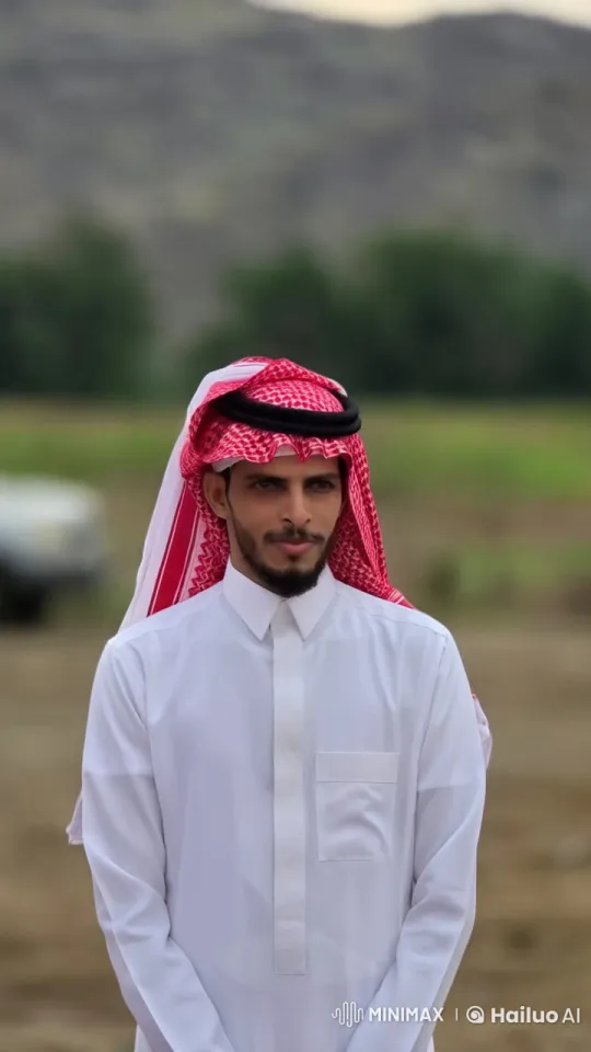 Man in Traditional Attire Smokes Calmly Outdoors – AI Generated Video | Hailuo AI