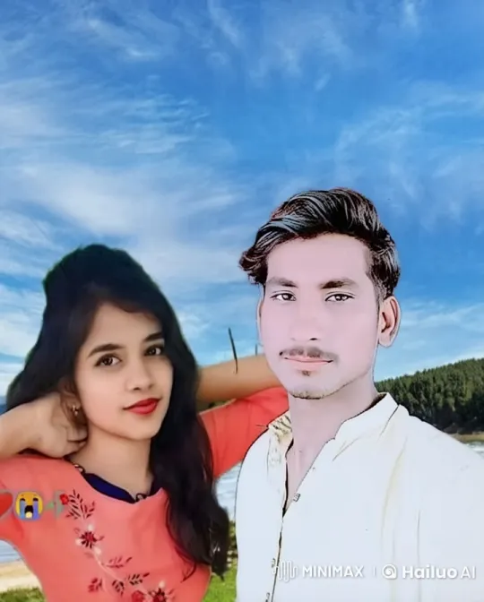 Young Couple Embraces in Peaceful Live2D Animated Landscape – AI Generated Video | Hailuo AI