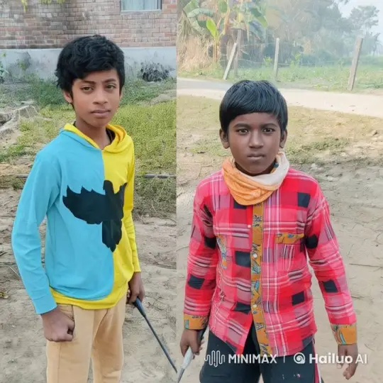 Boys in Hoodie and Scarf Kiss in Rural Setting – AI Generated Video | Hailuo AI