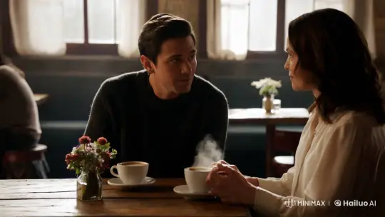 Abide Film Clip: Intimate Café Scene with Focused Couple – AI Generated Video | Hailuo AI