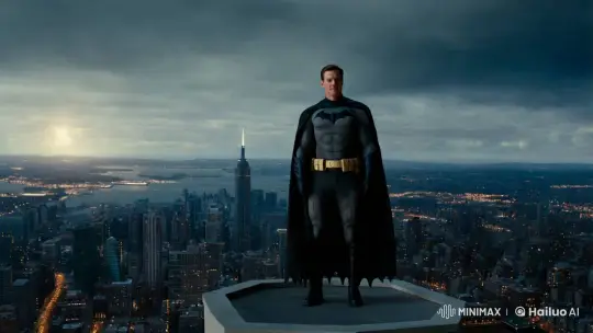 Batman's Metamorphosis and Flight from Tower – AI Generated Video | Hailuo AI