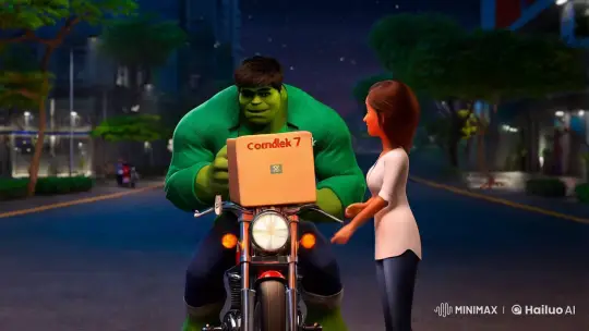 Hulk's Touching Delivery and Satisfied Farewell – AI Generated Video | Hailuo AI