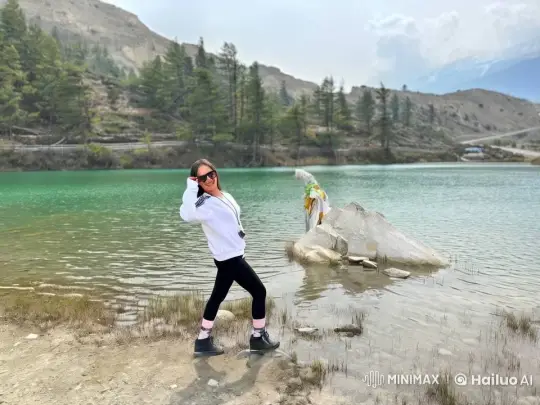 Dancer by Serene Lake: Joyful Harmony of Nature – AI Generated Video | Hailuo AI