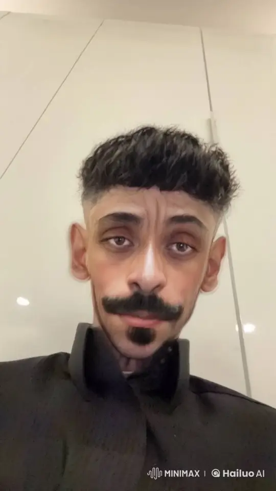 Man Smoking Cigarette with Distinctive Facial Hair – AI Generated Video | Hailuo AI