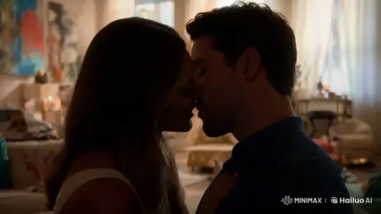 Intimate Couple's Kiss in Bohemian Setting – AI Generated Video | Hailuo AI
