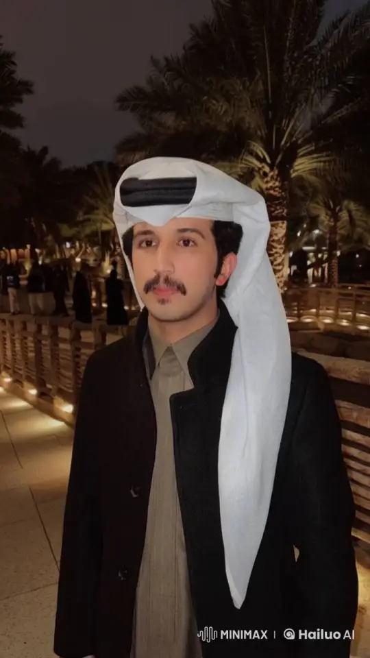 Traditional Attire, Nighttime Smoking Scene – AI Generated Video | Hailuo AI