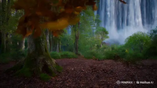 Majestic Phoenix Emerges from Serene Forest Fire – AI Generated Video | Hailuo AI