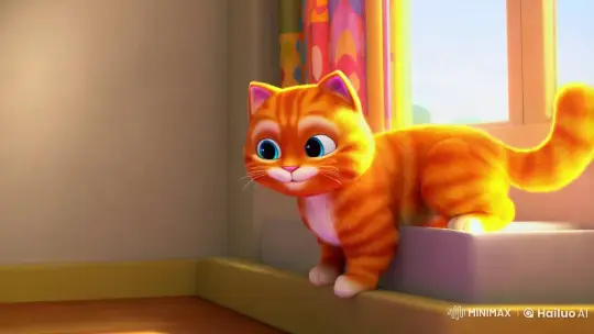 Cute Cat and Dog's Playful Rivalry Over Toy Ball – AI Generated Video | Hailuo AI