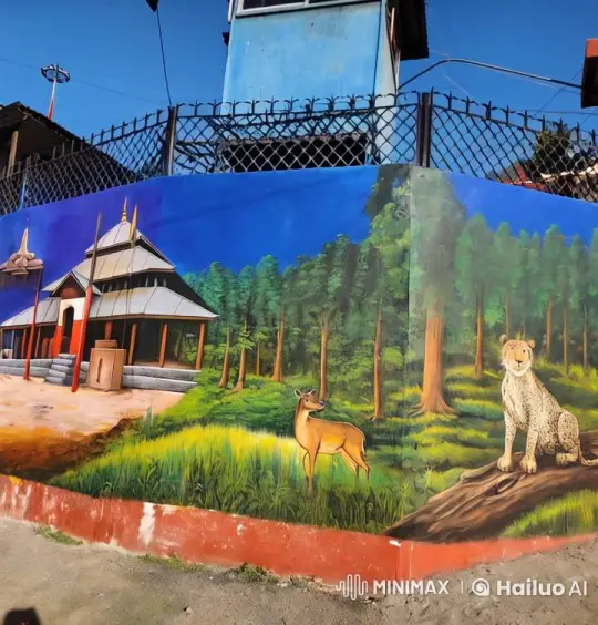 Tiger Preying on Deer in Mural Forest Scene – AI Generated Video | Hailuo AI