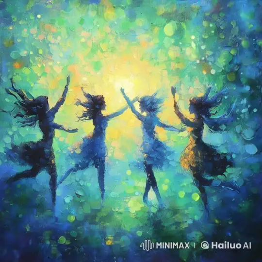Vibrant Live2D Animation: Ethereal Dancers in a Dreamy Landscape – AI Generated Video | Hailuo AI