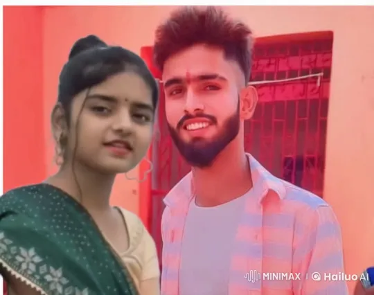 Young Couple Shares Tender Kiss Against Grid Background – AI Generated Video | Hailuo AI