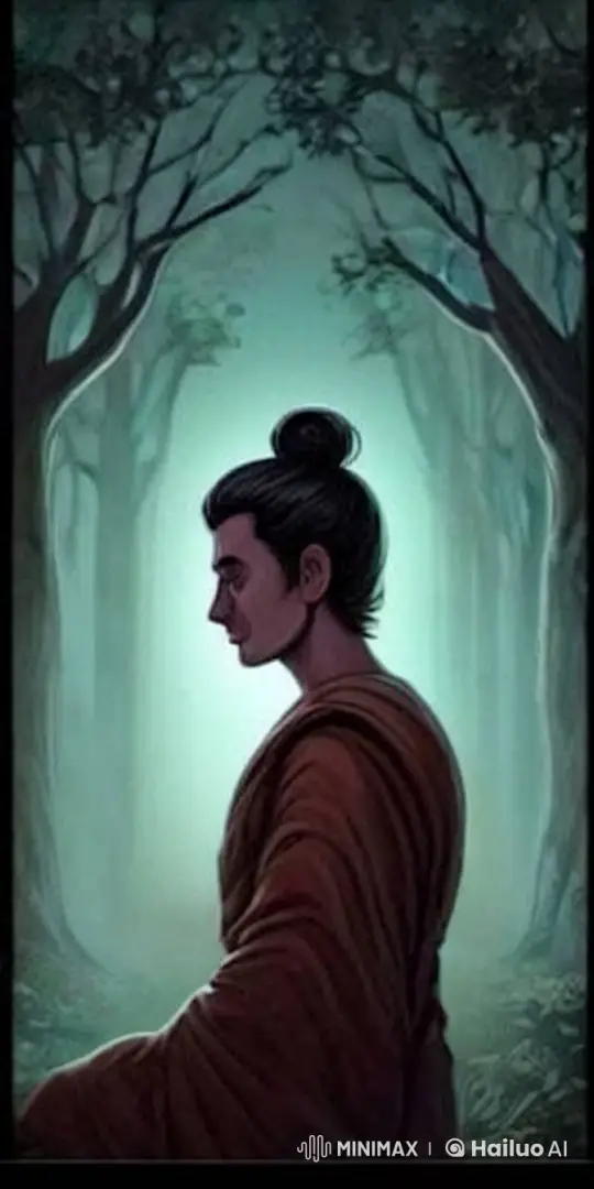 Monk Meditates Peacefully in Serene Forest – AI Generated Video | Hailuo AI