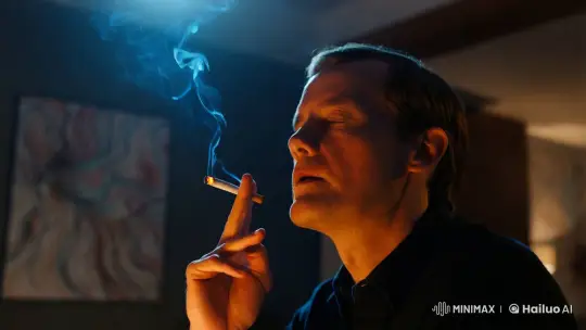 Man in Shadows: A Study in Light and Smoke – AI Generated Video | Hailuo AI