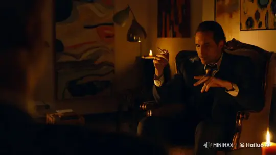 Contemplative Man in Art-Filled Room – AI Generated Video | Hailuo AI