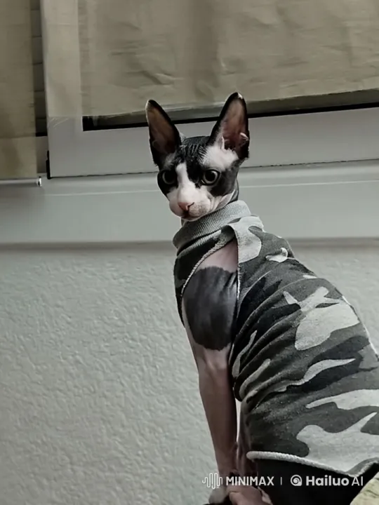Camouflaged Cat Waves, Says Good Afternoon – AI Generated Video | Hailuo AI