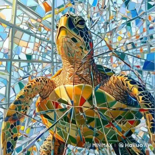 Surreal Kaleidoscopic Turtle in Live2D Animation – AI Generated Video | Hailuo AI