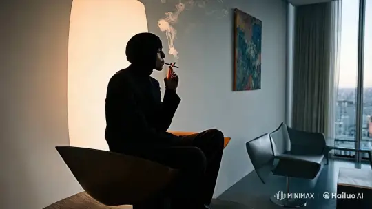 Contemplative Figure Amidst Modernist Aesthetic – AI Generated Video | Hailuo AI
