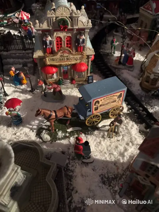 Boy Dreams, Builds, and Flies a Flying Machine in Christmas Village – AI Generated Video | Hailuo AI