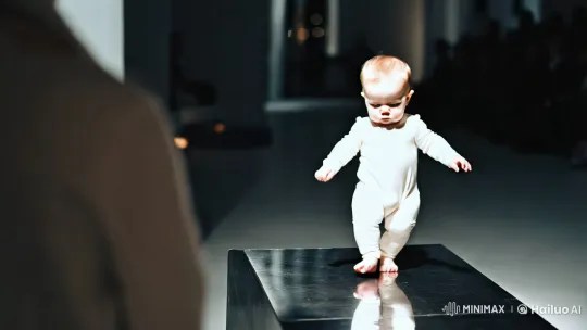 Baby's Graceful Walk in High Aesthetic Film Clip – AI Generated Video | Hailuo AI