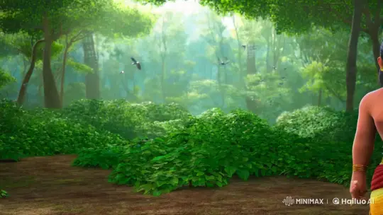 Warrior Bali's Serene Power and the Forest's Tranquil Beauty – AI Generated Video | Hailuo AI