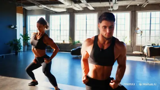 Dynamic Dance in Modern Industrial Loft Setting – AI Generated Video | Hailuo AI