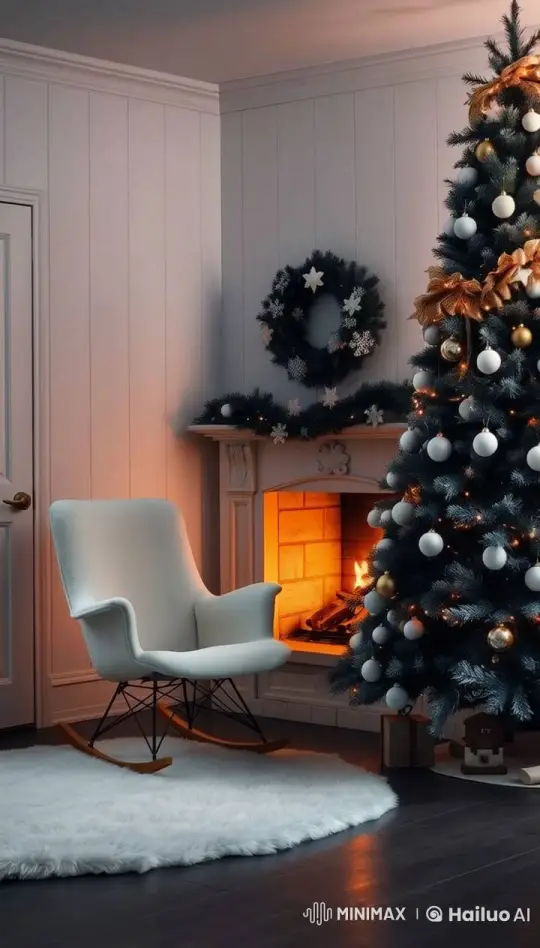 Cozy Christmas Living Room in Live2D with 4K Detail – AI Generated Video | Hailuo AI