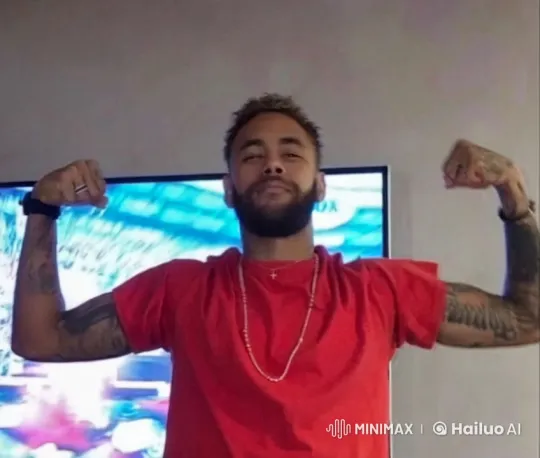Flexing Arm Muscles While Smoking – AI Generated Video | Hailuo AI