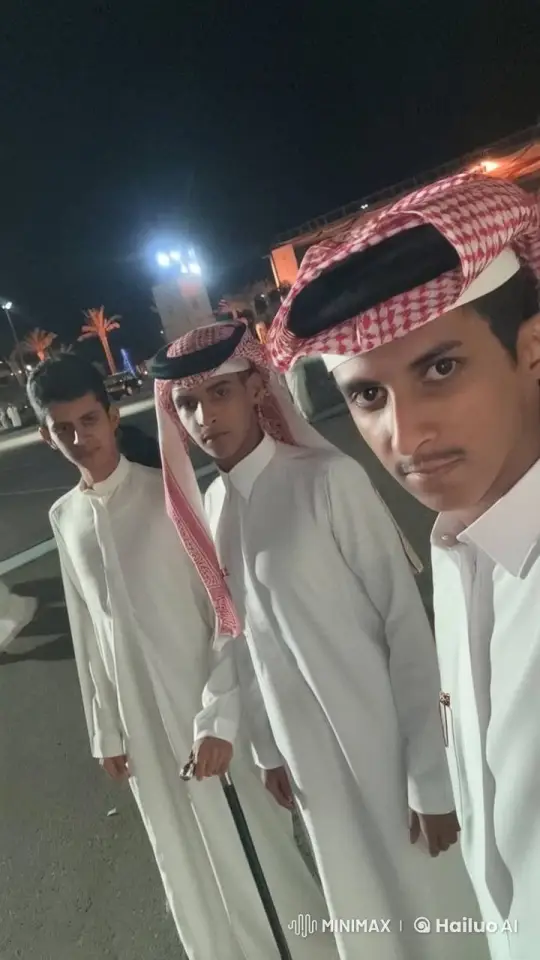 Night Scene: Three People in Traditional Attire Smoking – AI Generated Video | Hailuo AI