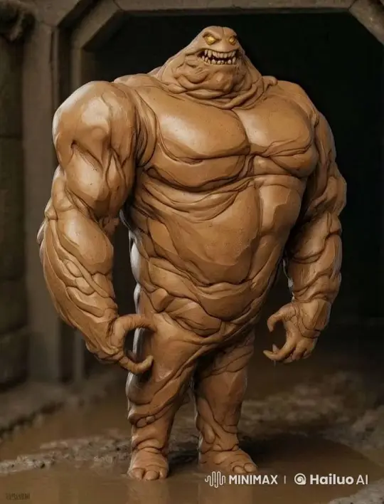 Mud-like Humanoid Character Walks Through Swampy Terrain – AI Generated Video | Hailuo AI