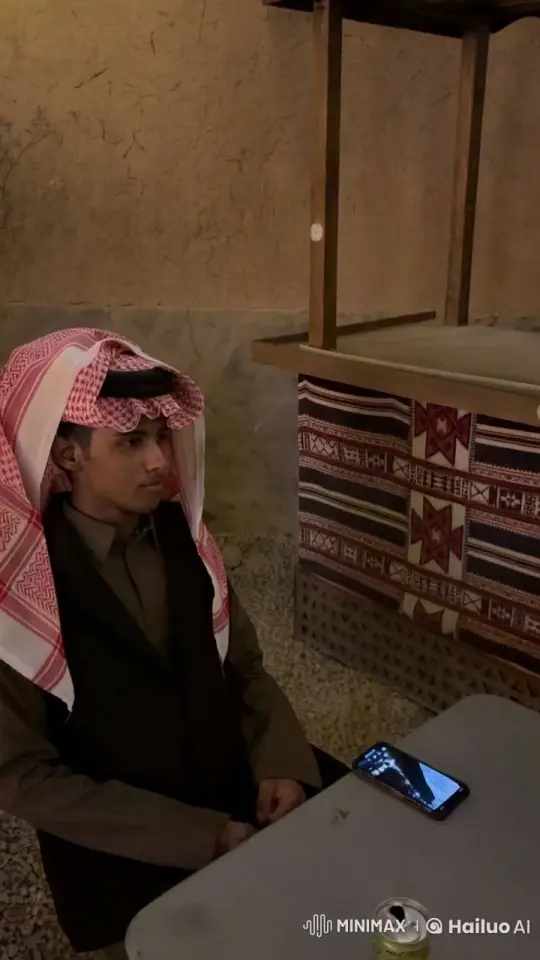 Traditional Attire, Smoking, and Smartphone Relaxation Scene – AI Generated Video | Hailuo AI