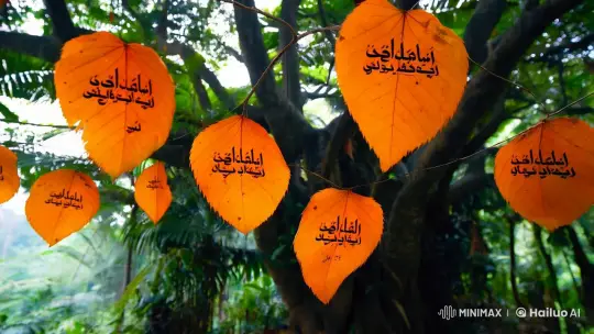 Mystical Jungle Tree with Sacred Urdu-Scripted Leaves – AI Generated Video | Hailuo AI