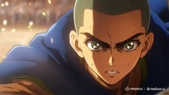Intense Warrior's Determination Captured in Live2D Scene – AI Generated Video | Hailuo AI