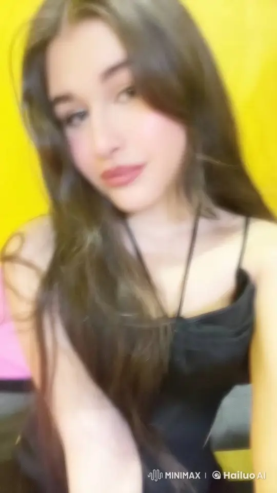 Gentle Portrait: Long Hair, Soft Expressions Against Yellow – AI Generated Video | Hailuo AI