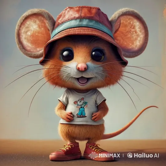 Animated Mouse Adventure: Energetic Run Through Changing Environments – AI Generated Video | Hailuo AI