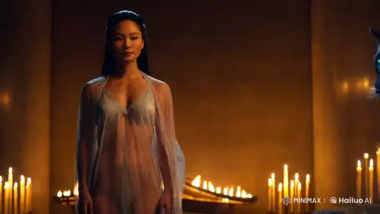 Athletic Asian Woman in Nightgown with Panther – AI Generated Video | Hailuo AI