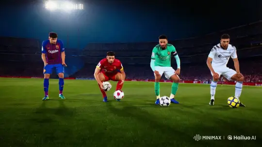 Legendary Footballers' Homage in Ethereal Stadium Scene – AI Generated Video | Hailuo AI