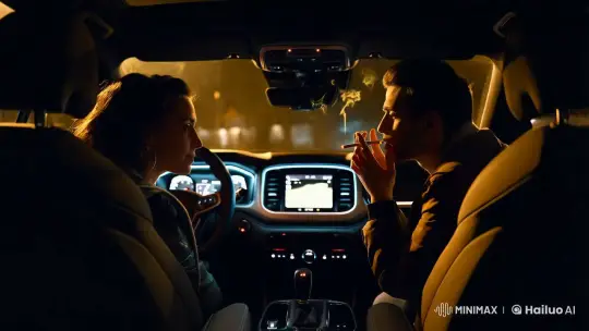 Intimate Moment Captured in Jeep Compass Interior – AI Generated Video | Hailuo AI