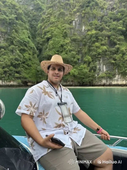 Person Enjoying a Smoke on a Scenic Riverboat Trip – AI Generated Video | Hailuo AI